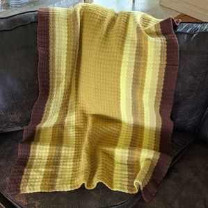 VINTAGE Retro 90s Afghan Throw Blanket